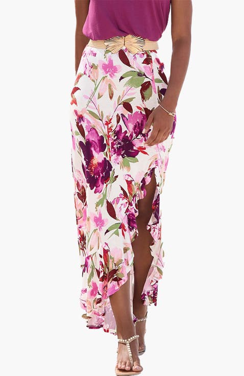 Women's Ruffled Maxi Skirt