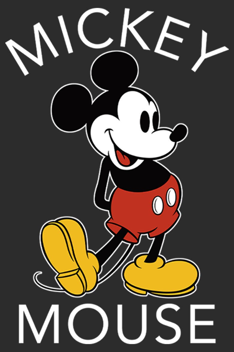 Women's Mickey & Friends Retro Mickey Mouse Pose  Graphic T-Shirt, Alternate, color, Black