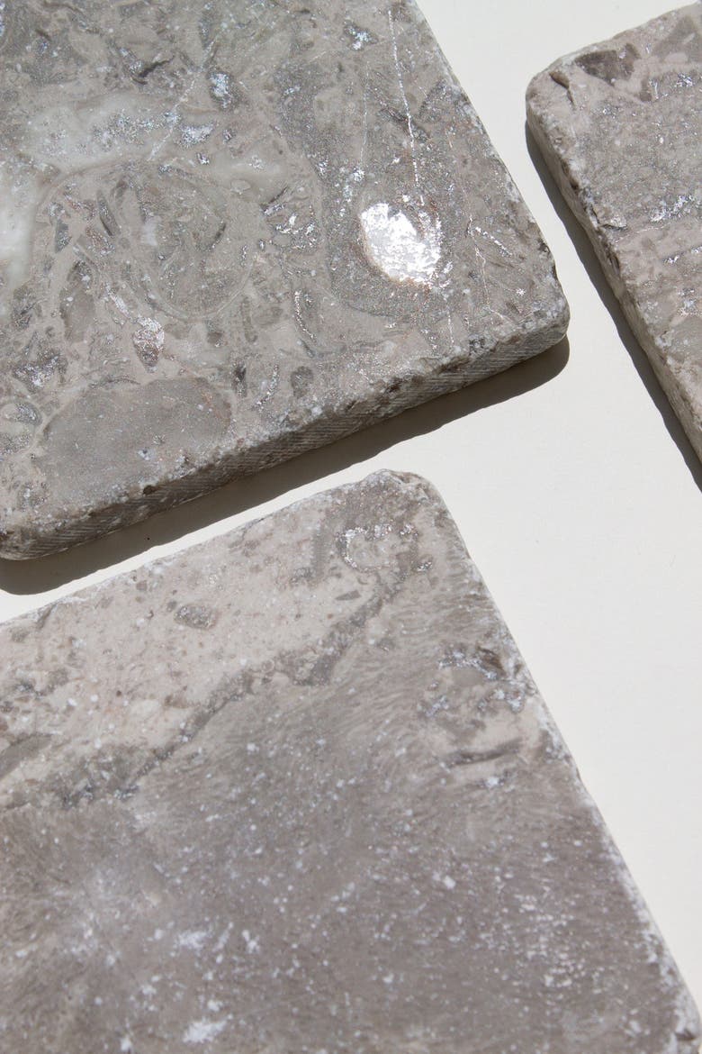 Marble Coaster Set, Alternate, color, Fossil