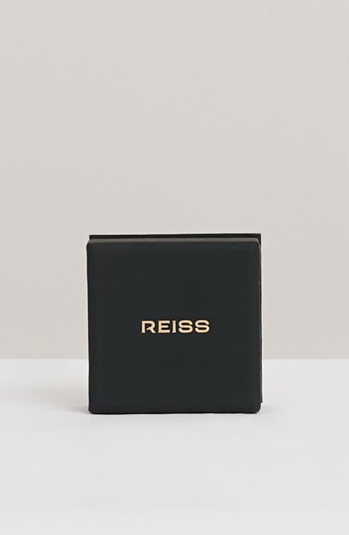 Reiss Amelia Pavé Huggie Hoop Earrings In Gold Tone/clear Crystal