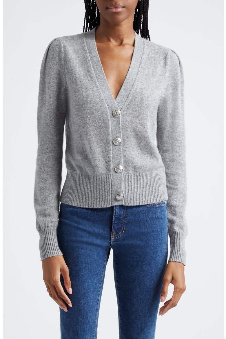 Solene Cashmere Cardigan, Main, color, HEATHER GREY