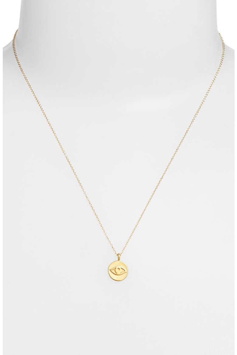 'Reminder - Good Energy' Boxed Pendant Necklace, Alternate, color, GOLD