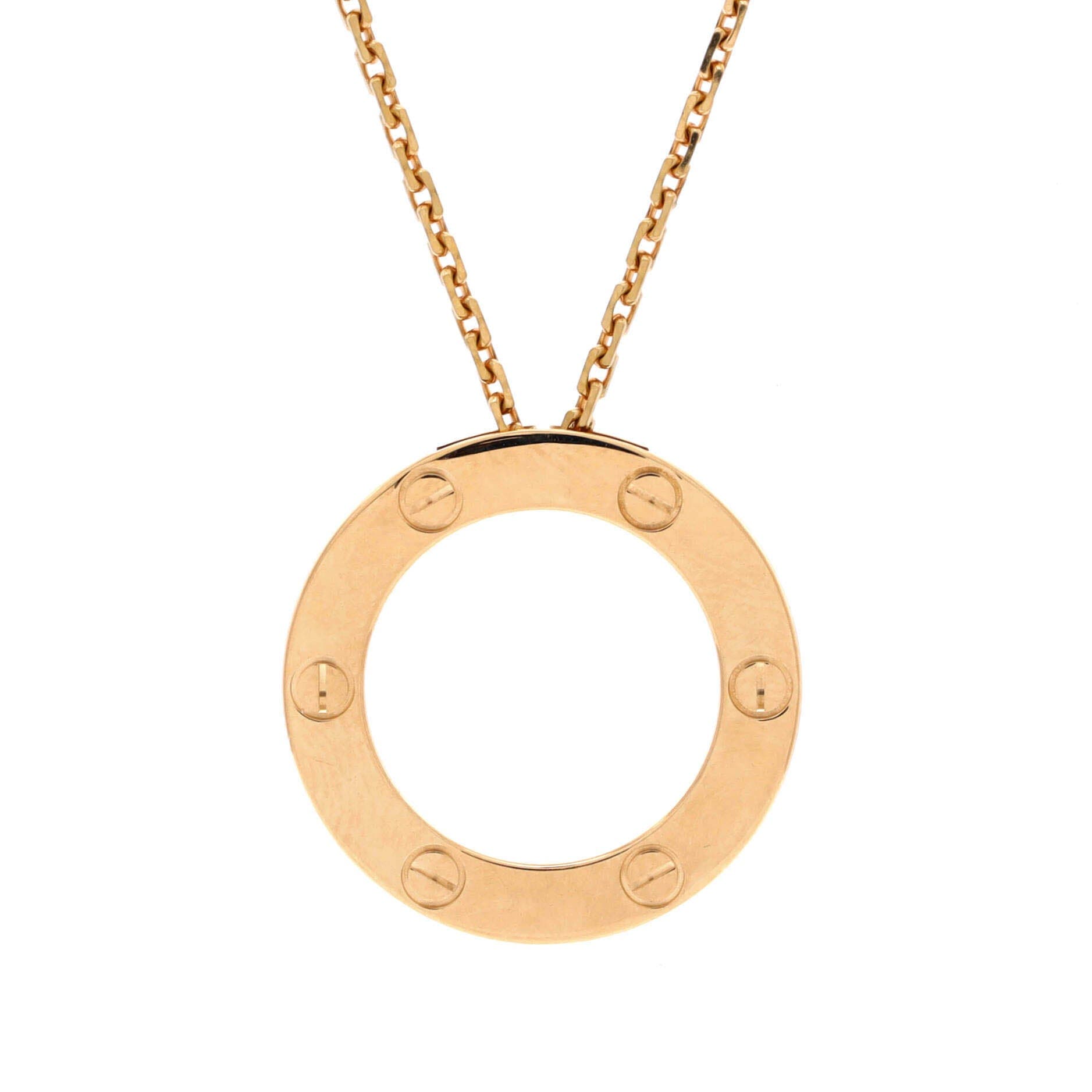 Love Pendant Necklace 18K Yellow Gold, Alternate, color, Metallic Gold