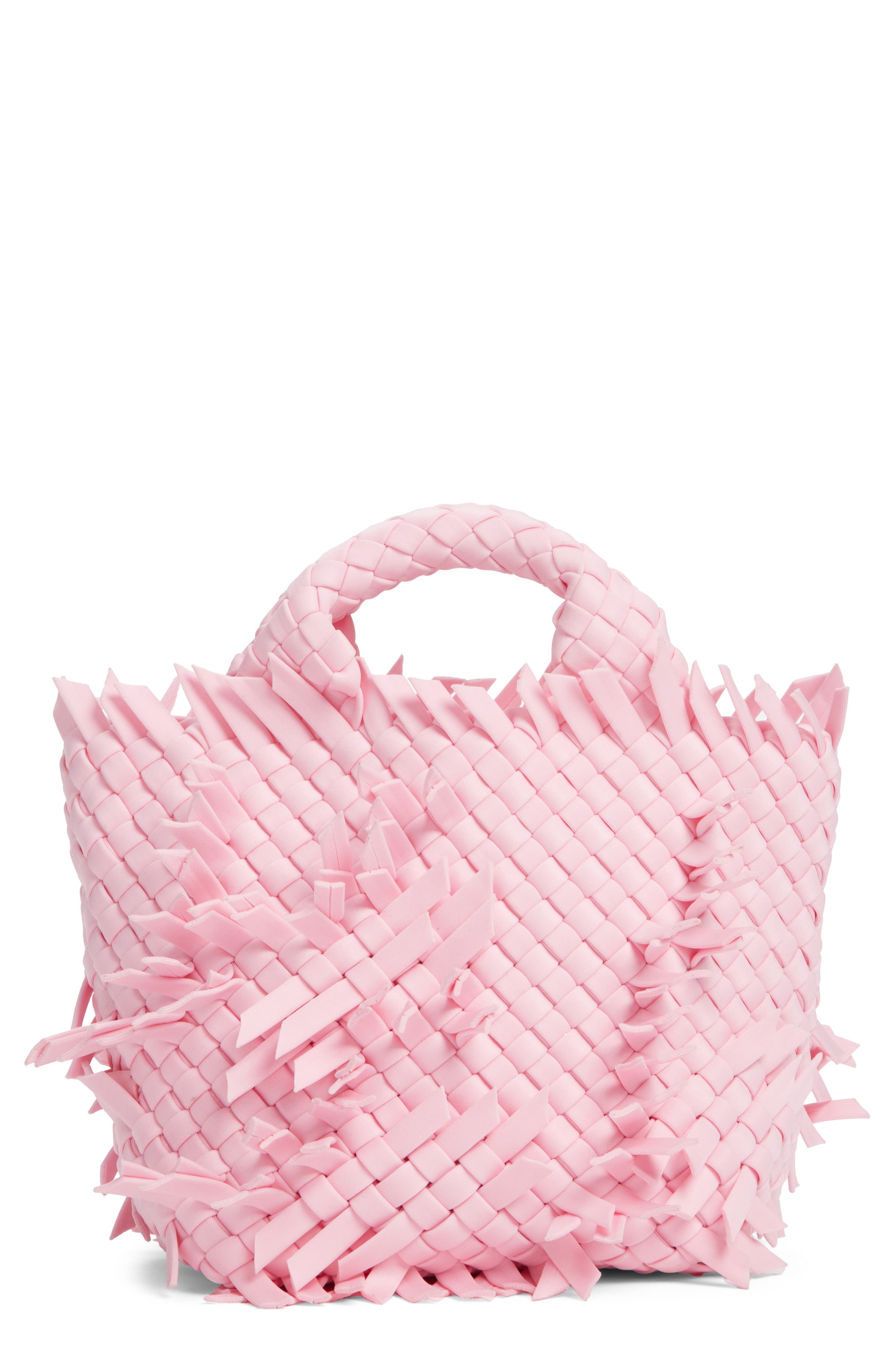 St. Barths Petite Fray Tote, Main, color, BERRY