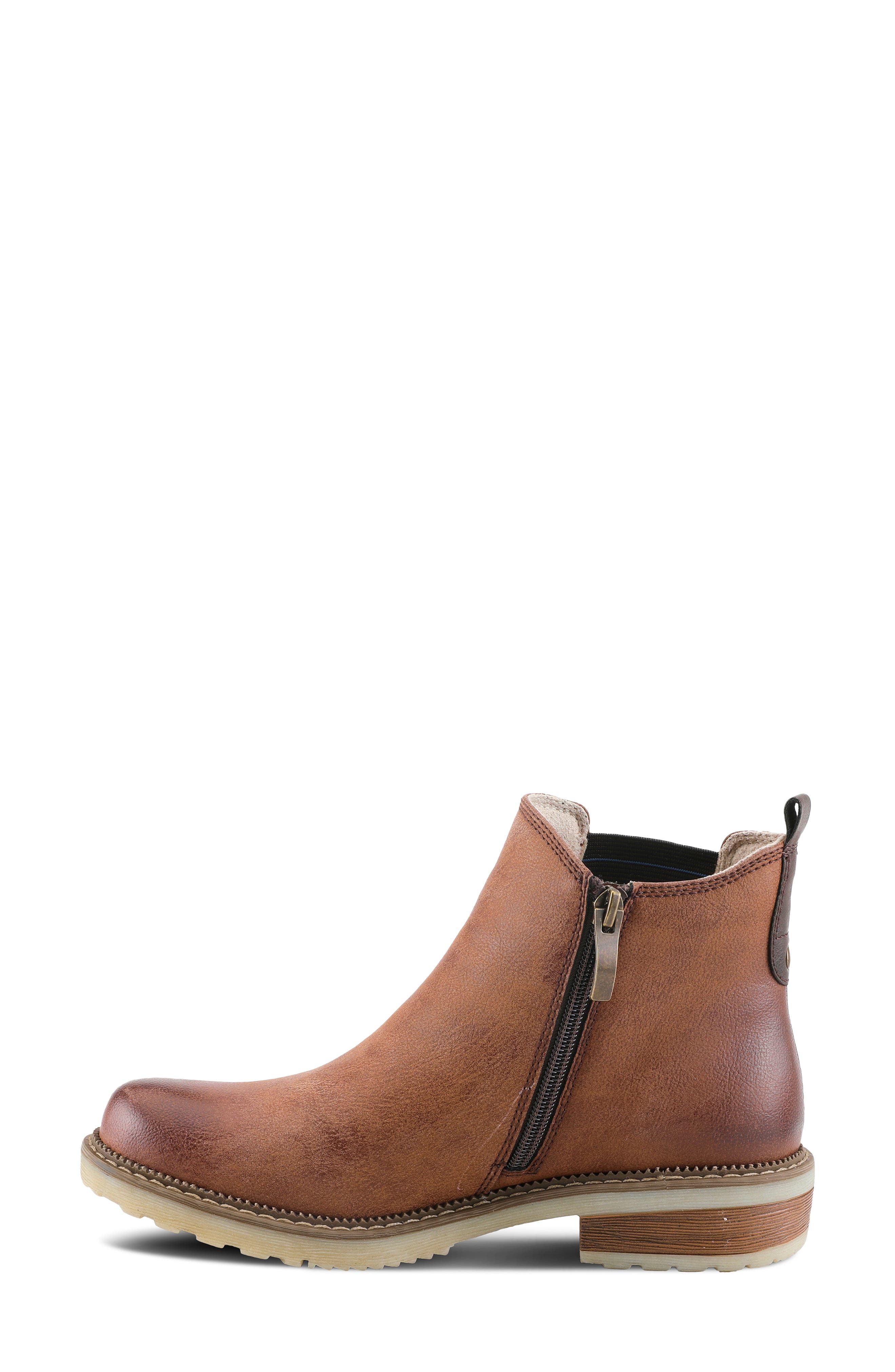 Nonia Water Resistant Chelsea Boot, Alternate, color, BROWN