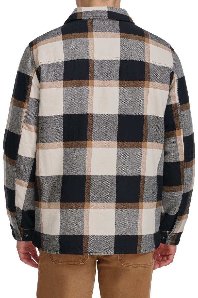 Quilt Lined Cotton Shacket, Alternate, color, BLACK/ CARAMEL