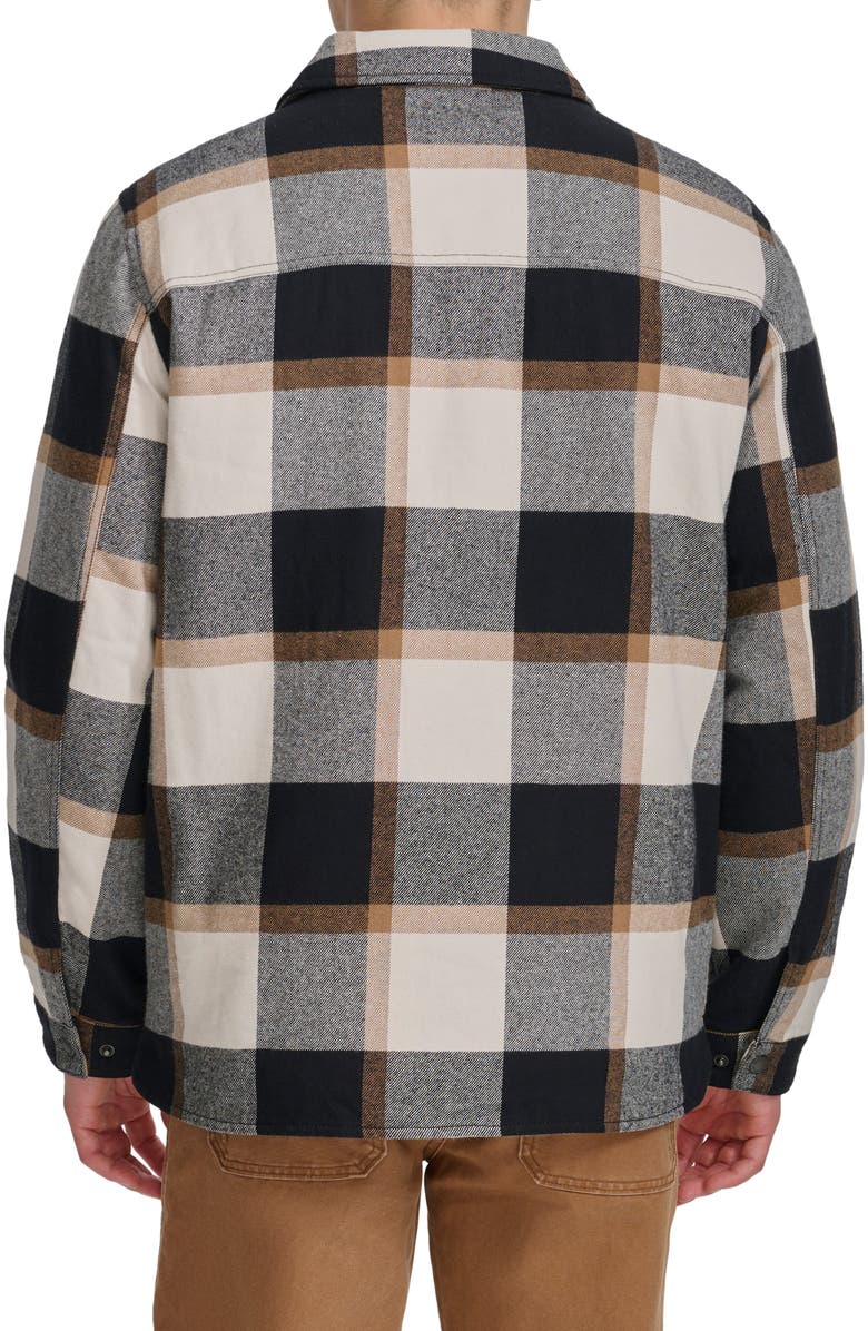 Levi's Quilt Lined Cotton Shacket, Alternate, color, Black/ Caramel