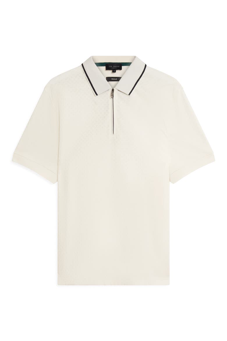 Cophen Stretch Cotton Zip Polo, Alternate, color, WHITE
