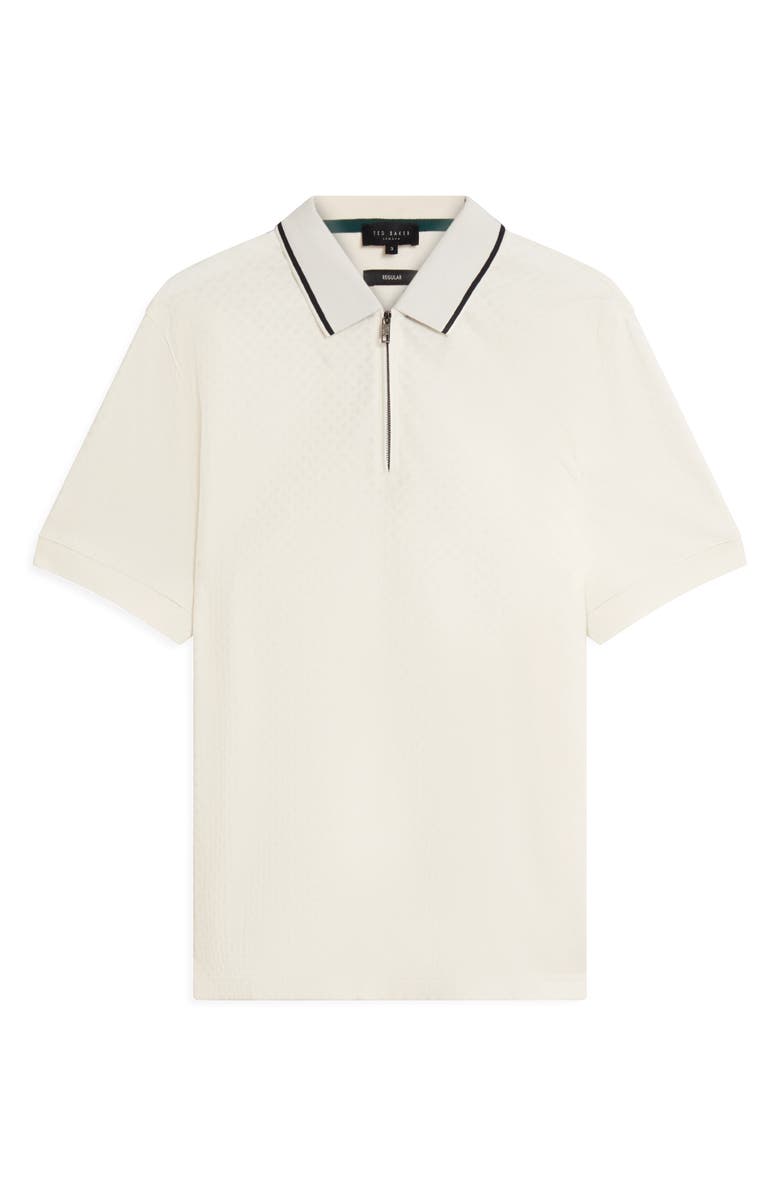 Ted Baker Cophen Stretch Cotton Zip Polo, Alternate, color, White