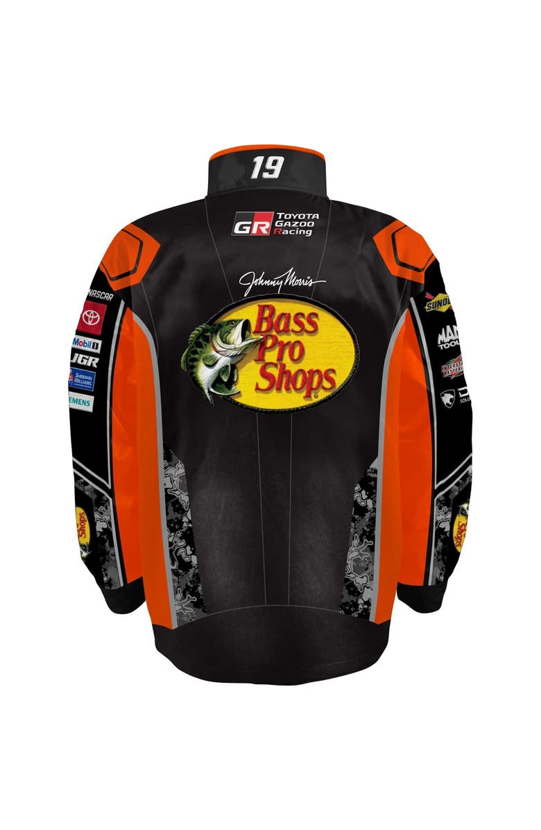 JOE GIBBS RACING TEAM COLLECTION Men's Joe Gibbs Racing Team Collection  Black Chase Briscoe Bass Pro Shops Full-Snap Uniform Jacket, Alternate, color, Black