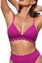 Breezy Ribbed Scalloped Bikini Top