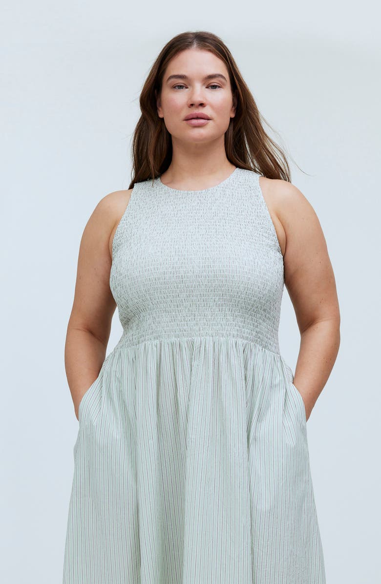 Madewell The Melody Smocked Midi Dress, Alternate, color, 