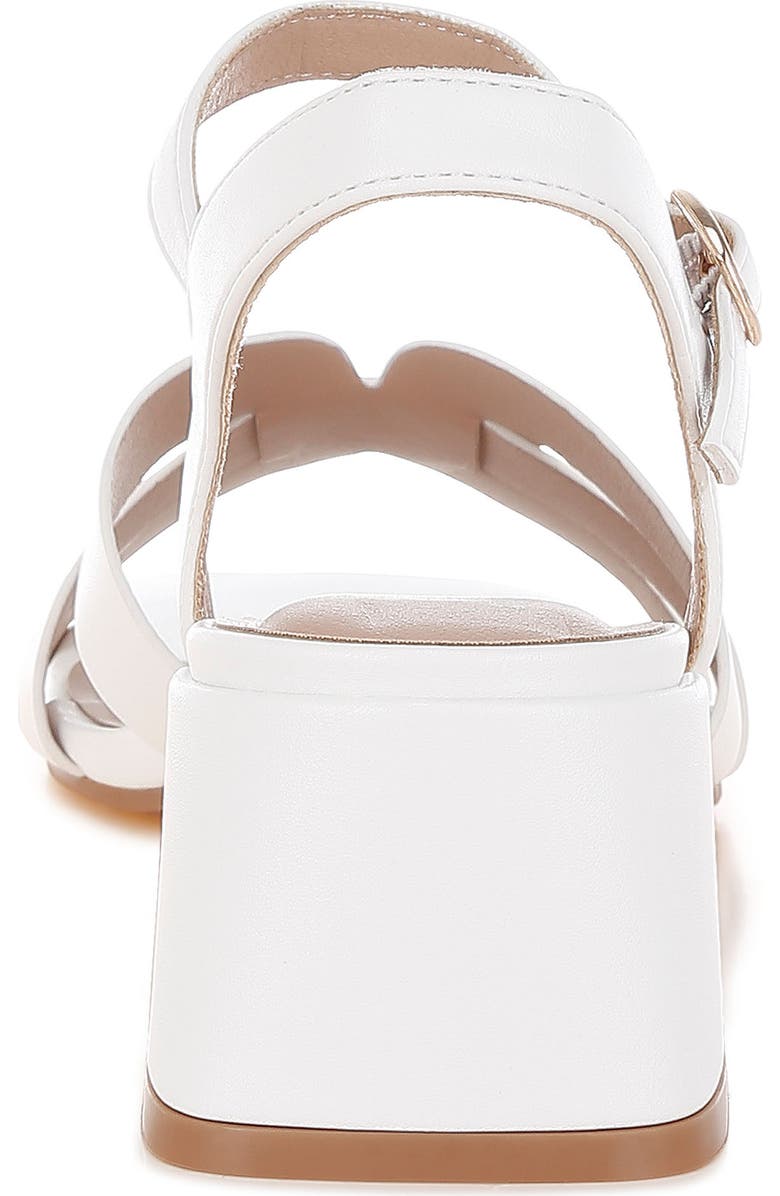 LONDON RAG Eliska Block Heel Sandal, Alternate, color, White