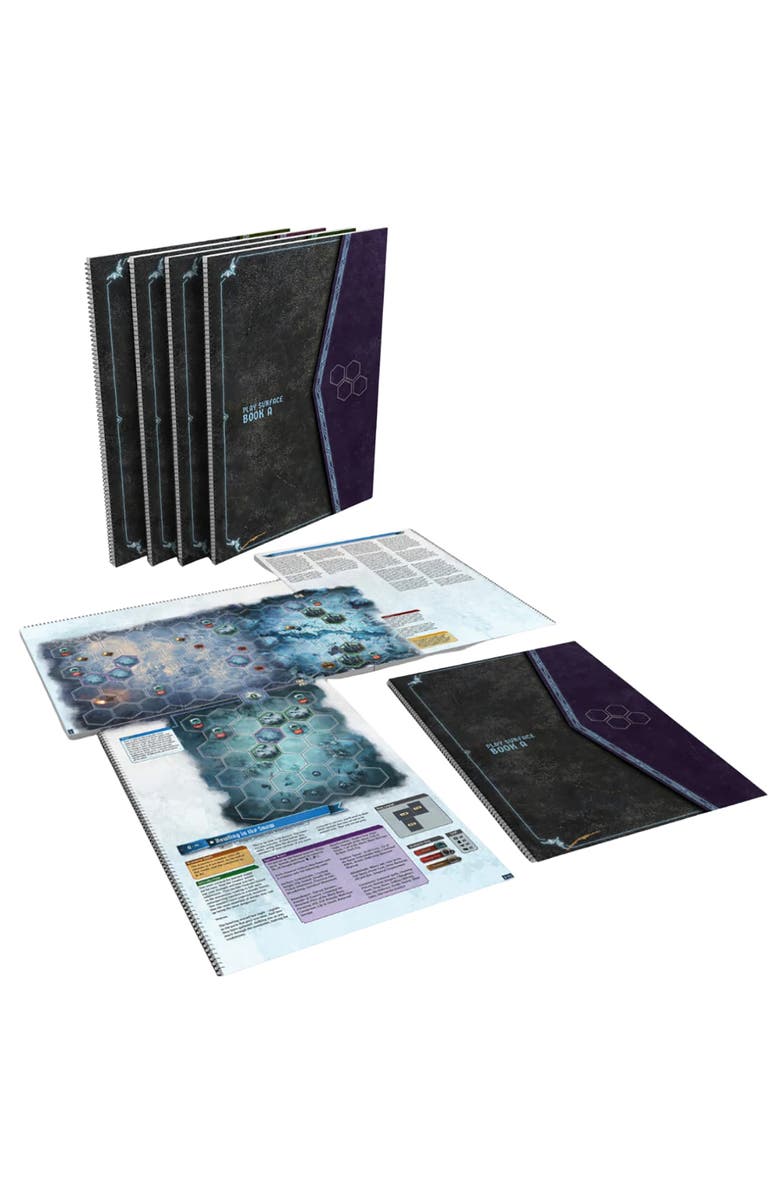Frosthaven Play Surface Books Set Of 4, Strategy Board Game Accessory, Main, color, Multicolored