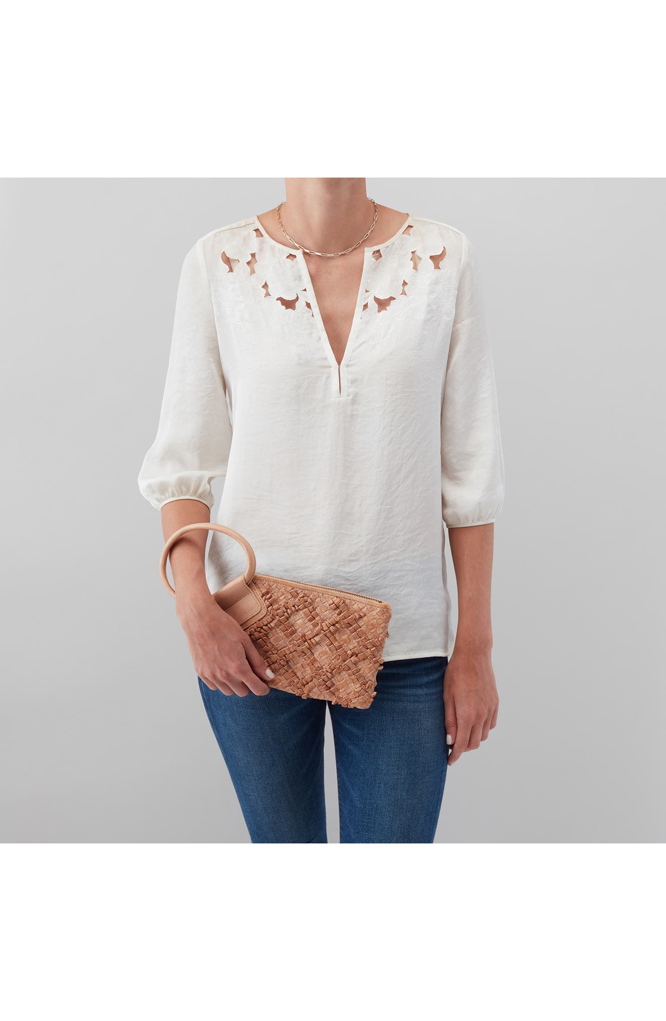 HOBO Sable Leather Clutch, Alternate, color, 