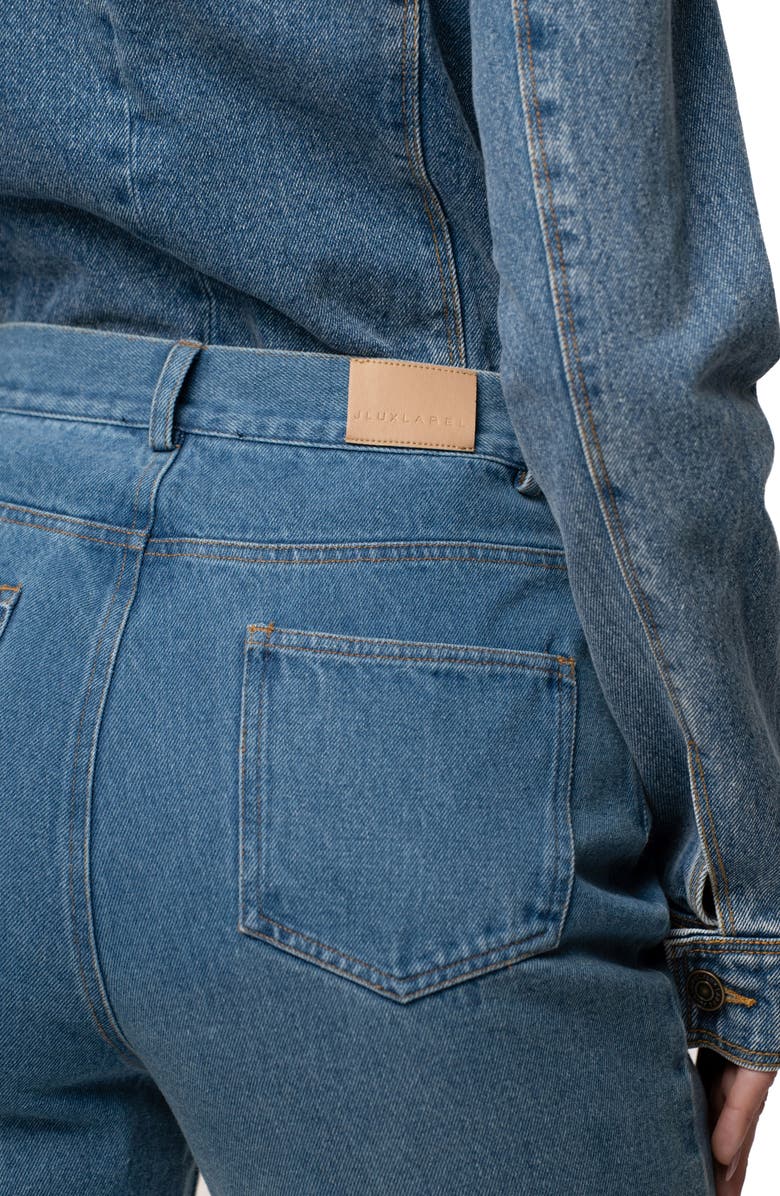 JLUXLABEL Roesia Tapered Leg Jeans, Alternate, color, Denim