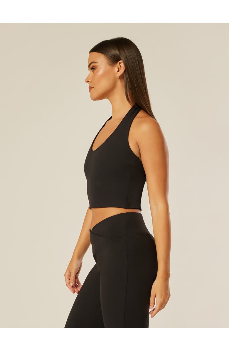 Be Athletica Core Halter-Neck Cropped Vest, Alternate, color, Black
