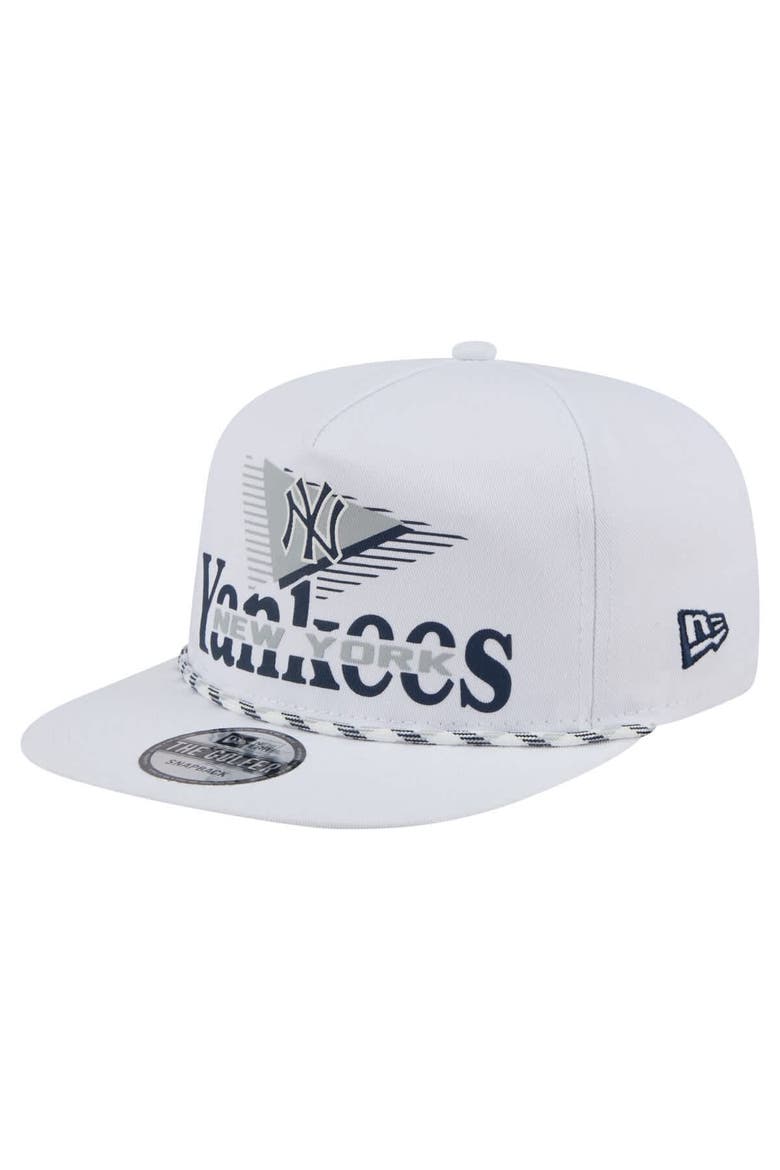 Men's New Era  White New York Yankees Collide Golfer Snapback Hat, Main, color, White