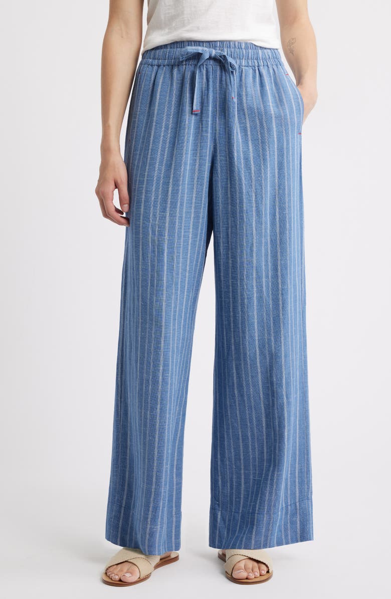 MARGARET O'LEARY Vida Stripe Wide Leg Pants, Main, color, 