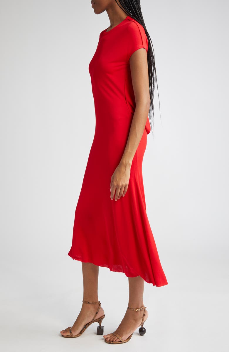 Jacquemus La Robe Salerno Asymmetric Jersey Dress, Alternate, color, Red