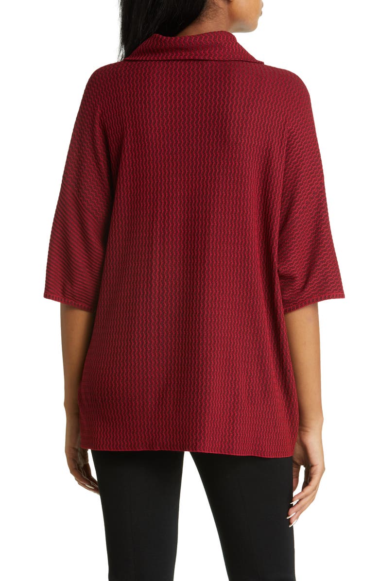 Ming Wang Colorblock Cowl Neck Knit Blouse, Alternate, color, 