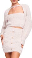 CIEBON Lane Fuzzy Cropped Sweater