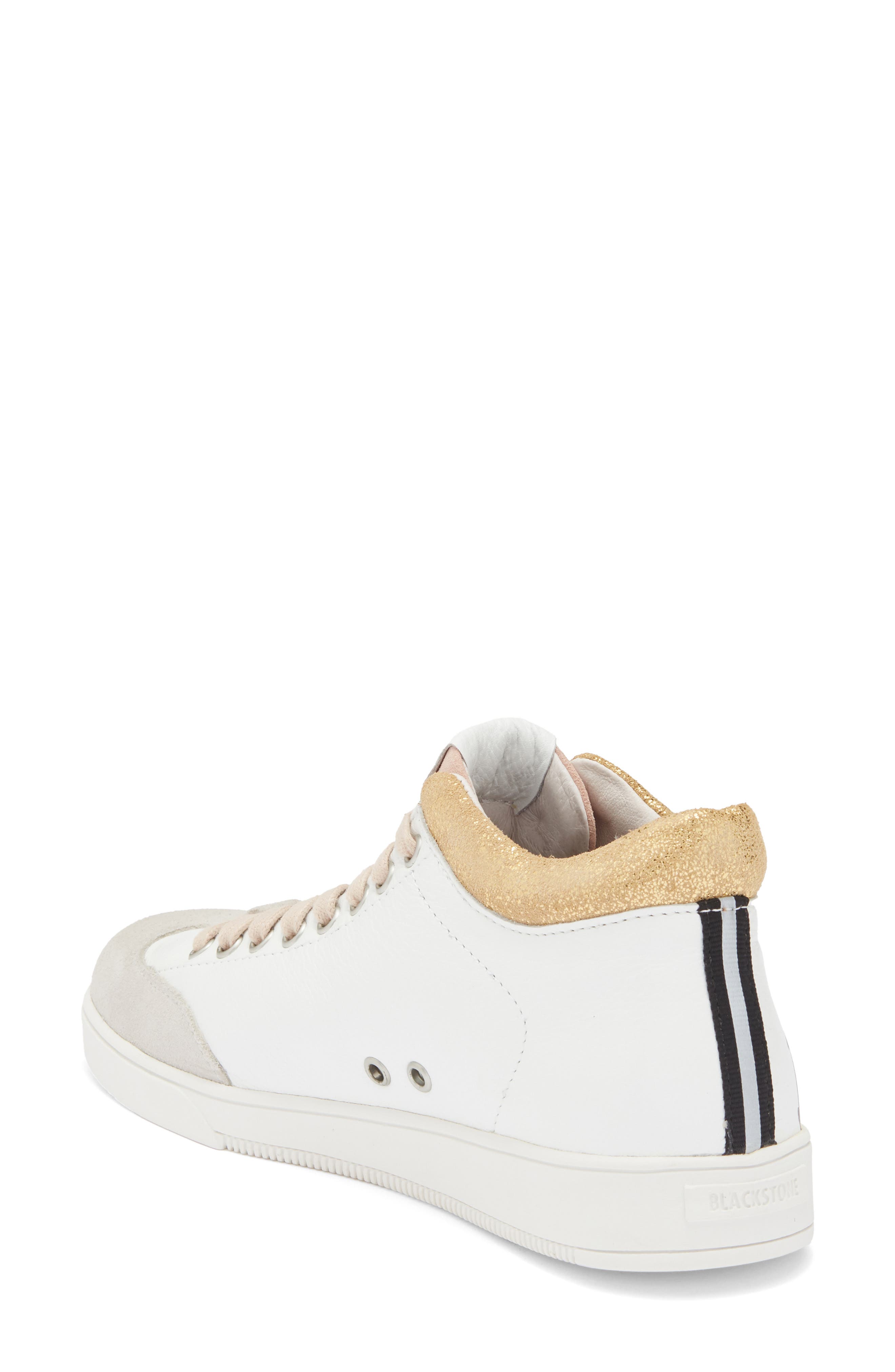 Blackstone RL89 Mid Top Sneaker, Alternate, color, White/Cameo Rose