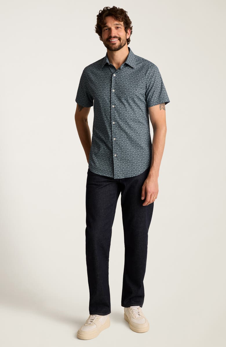 Bonobos Sun Print Tech Short Sleeve Button-Up Shirt, Alternate, color, Hand Painted Sol V2 C16