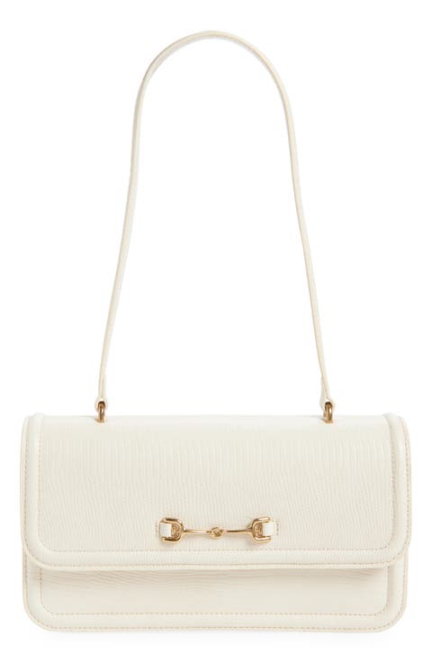 Loraine Flap Embossed Faux Leather Shoulder Bag