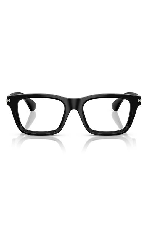 Burberry 53mm Rectangular Optical Glasses In Black