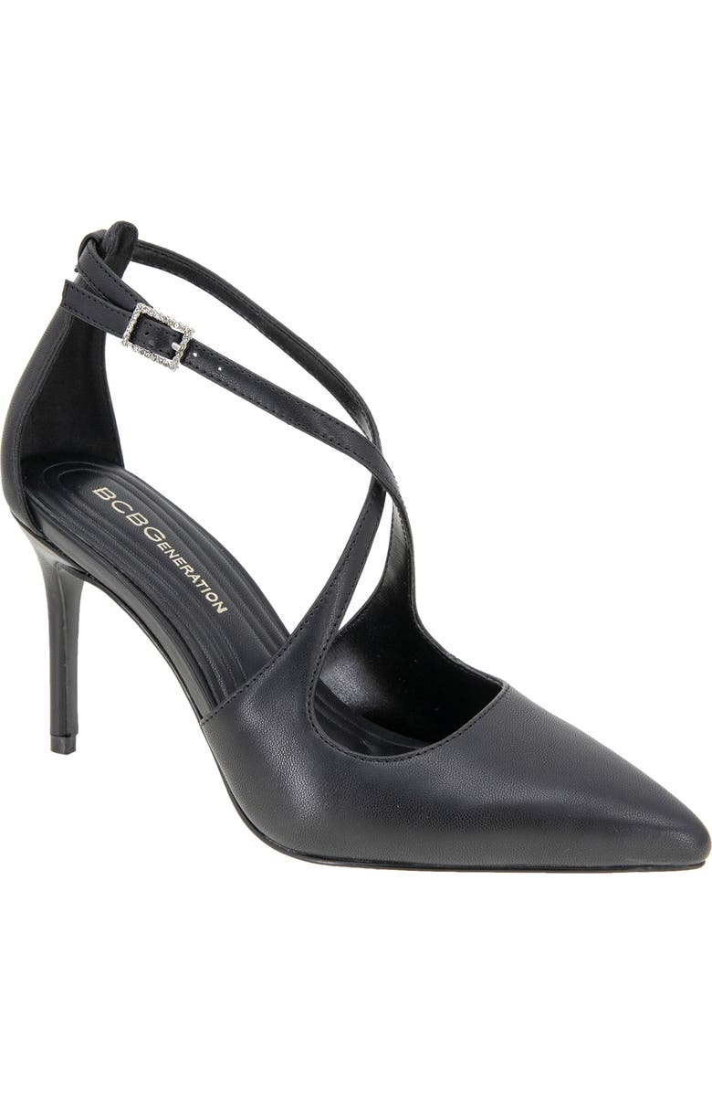 BCBGeneration Bromi Ankle Strap Pump, Main, color, Black