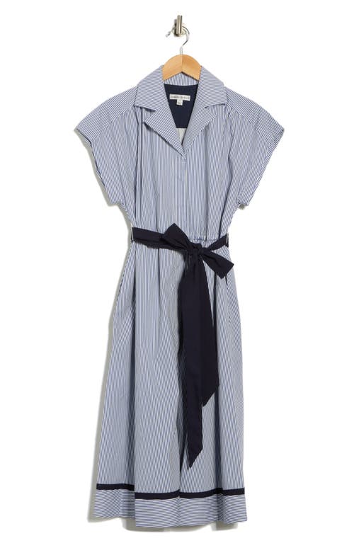 Sandra Darren Midi Shirtdress In Blue