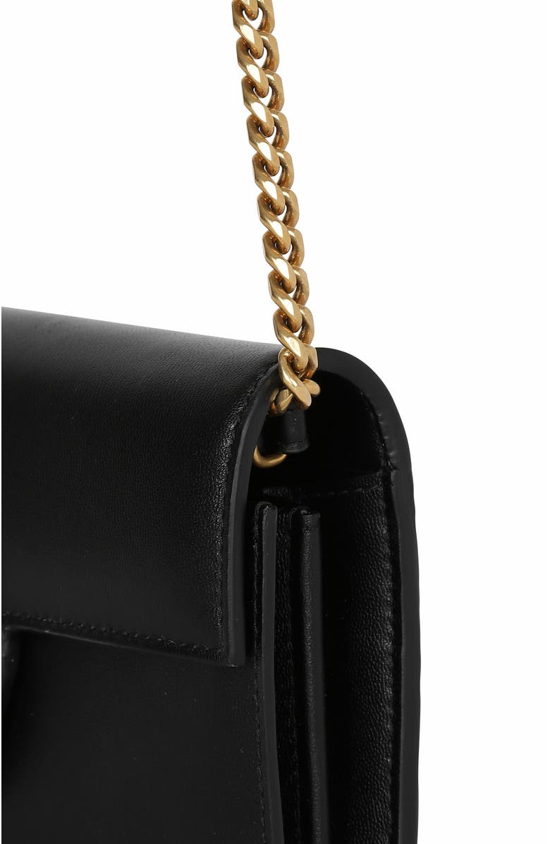 Balmain B-Buzz Leather Wallet, Alternate, color, Black