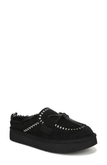 Blowfish Malibu Montreal Faux Fur Lined Slipper In Black