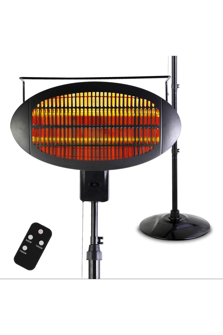 Garage-Outdoor Floor Standing Infrared Patio Heater, Alternate, color, Black