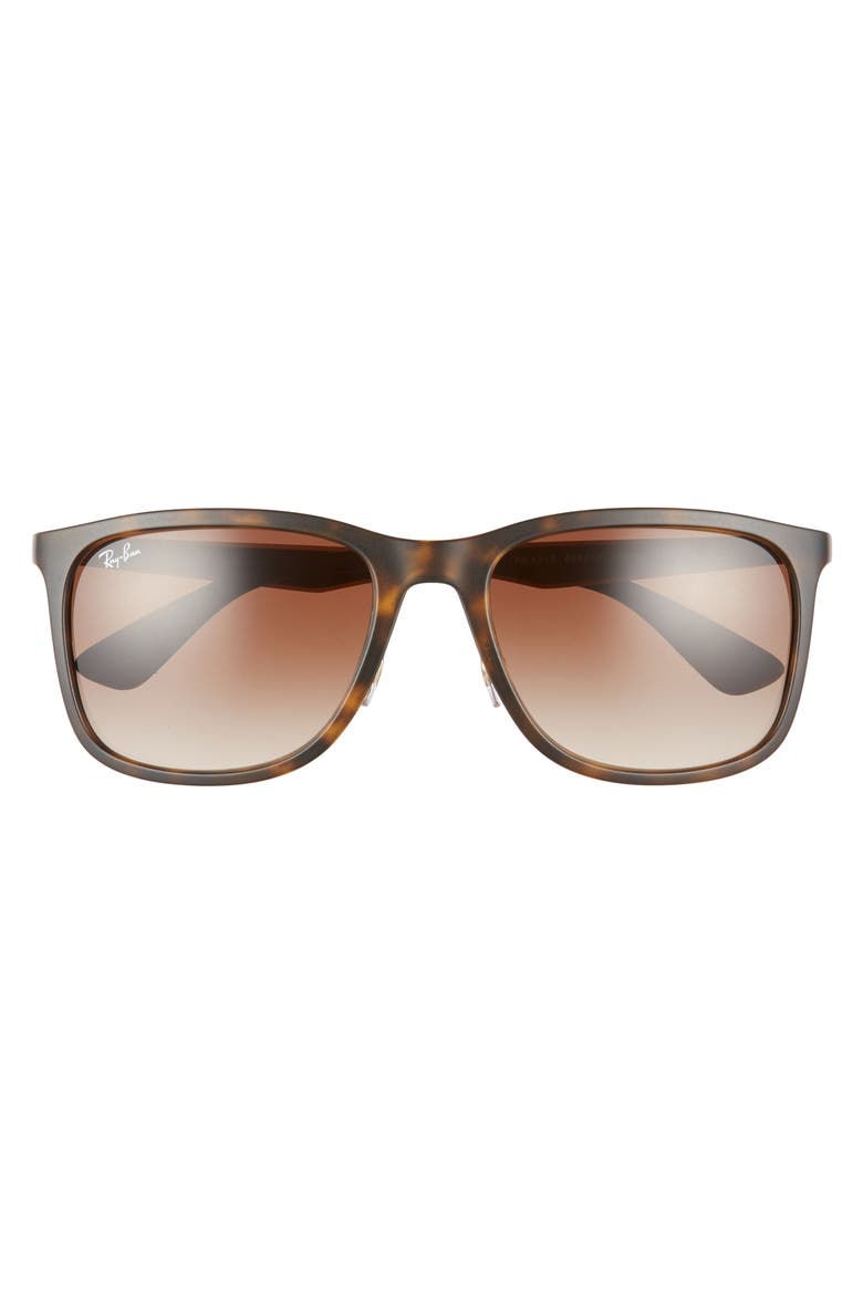 58mm Square Sunglasses, Alternate, color, MATTE HAVANA