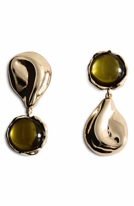 Mixed Resin Drop Earrings