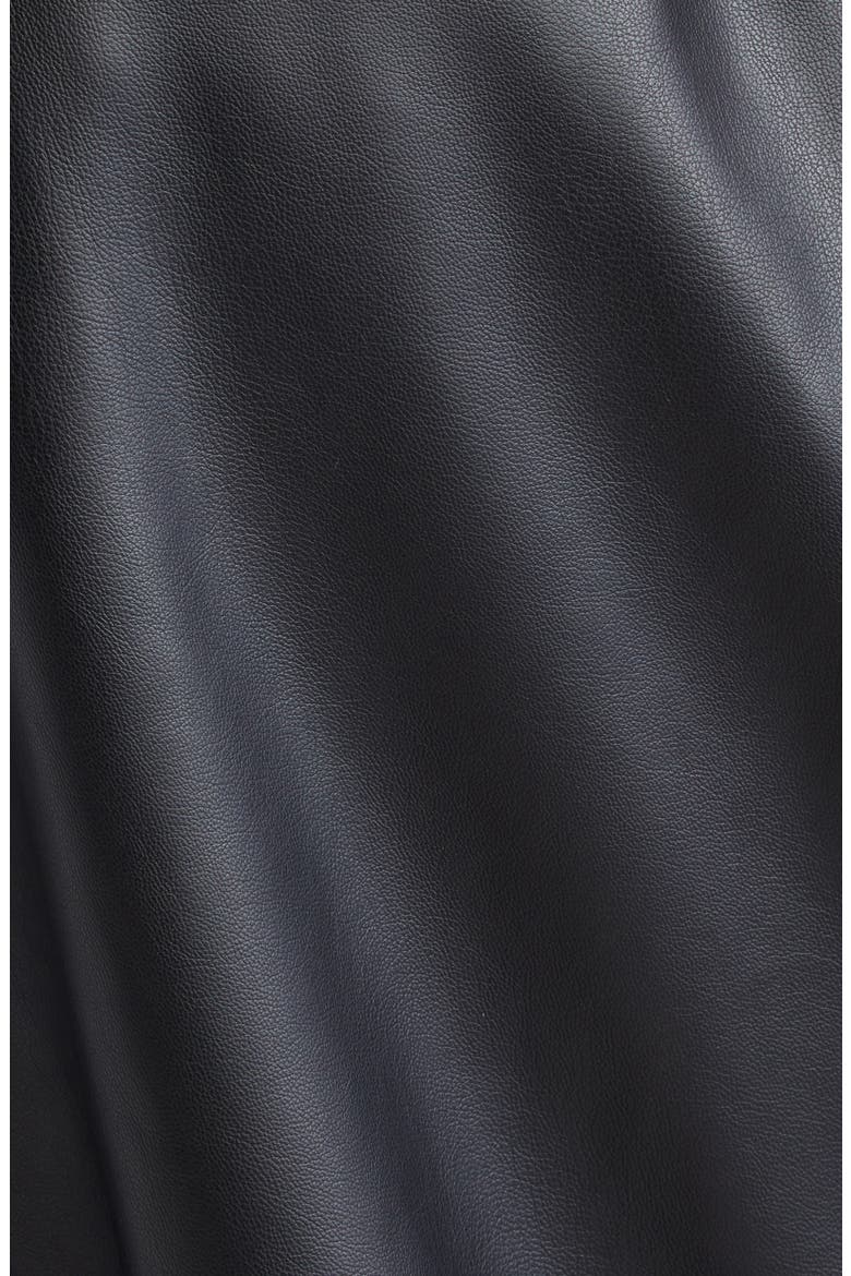 P-Dayetz-Short-Fem Faux Leather Bermuda Pants, Alternate, color, BLACK
