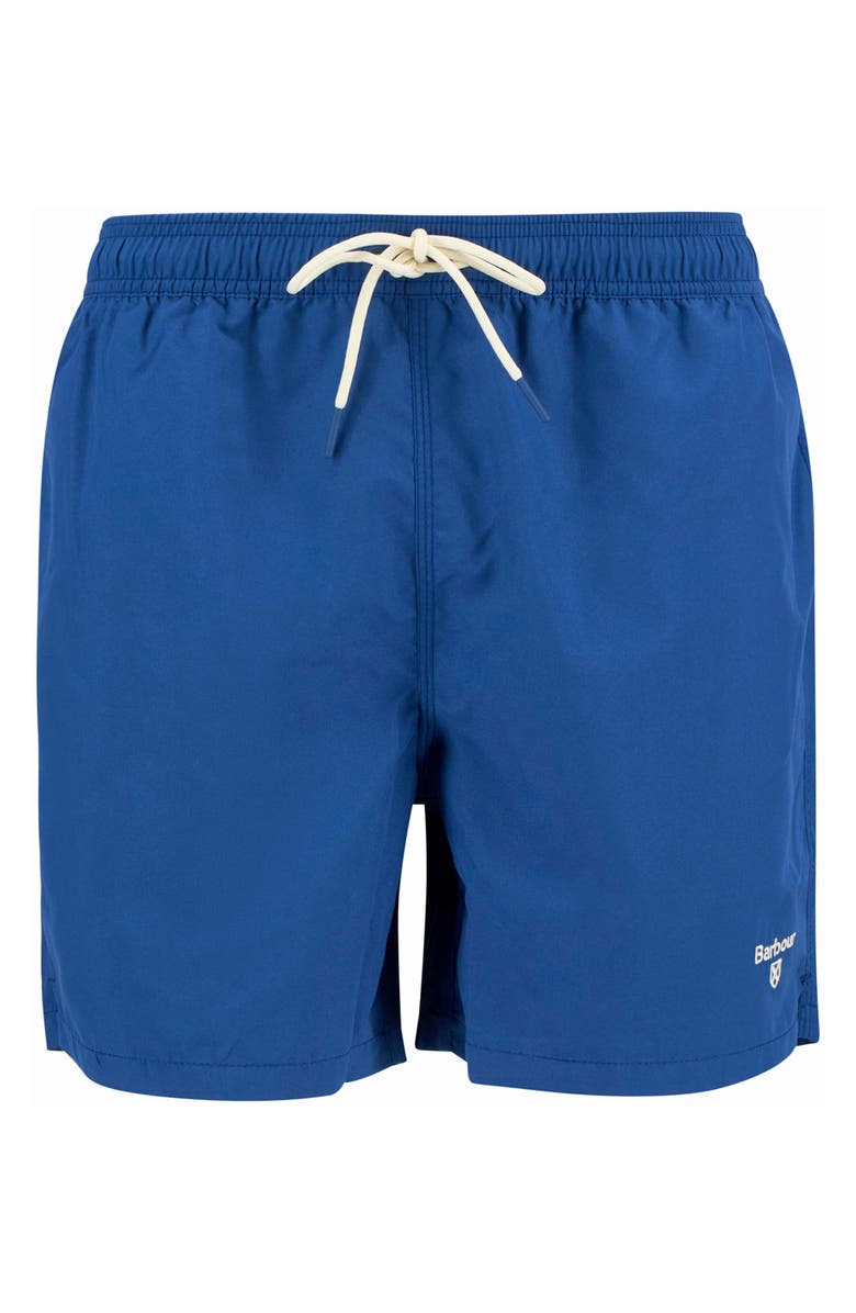 Barbour Staple Logo Embroidered Swim Trunks, Alternate, color, 