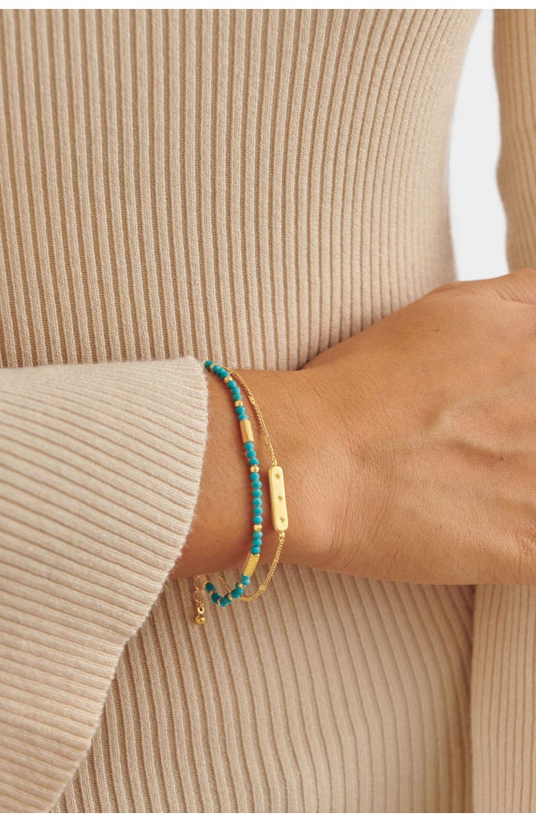 Katie Loxton Birthstone Bracelet 'December' in Turquoise, Alternate, color, December