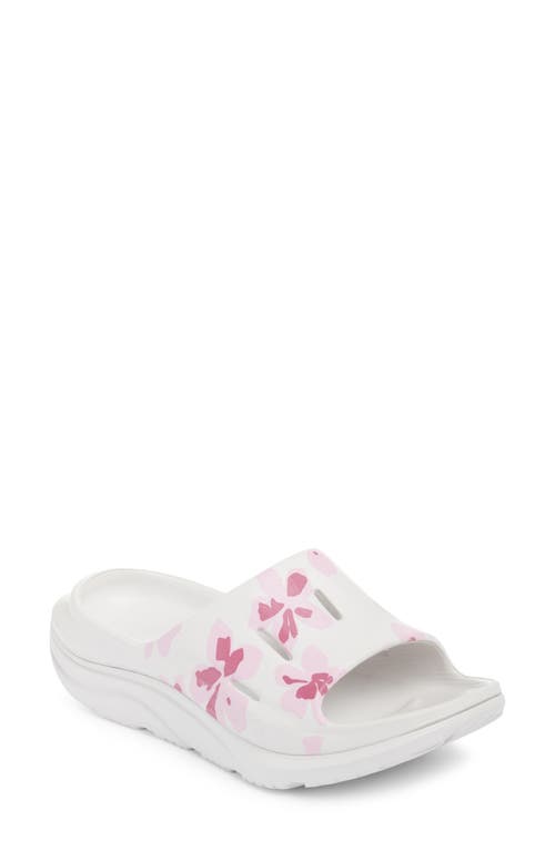 Hoka Gender Inclusive Vibrant Bloom Ora Recovery Slide 3 Sandal In Multi