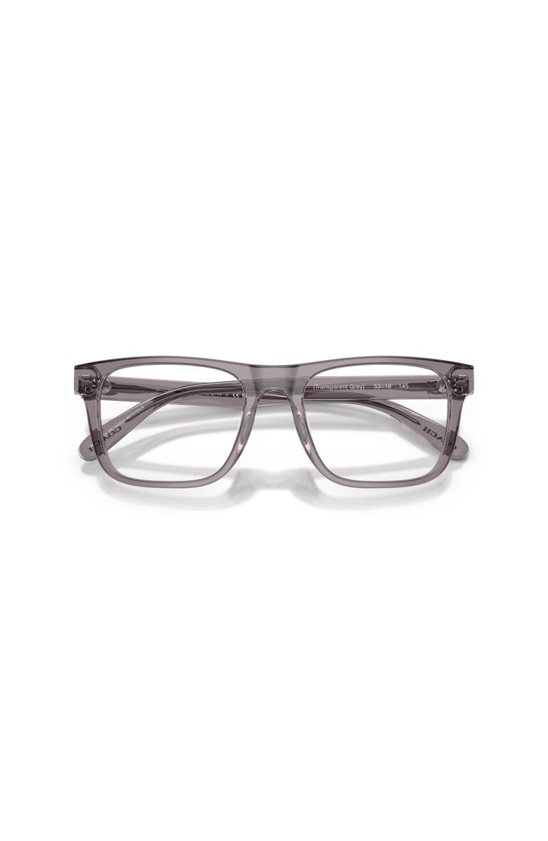 COACH 53mm Square optical glasses, Alternate, color, Grey