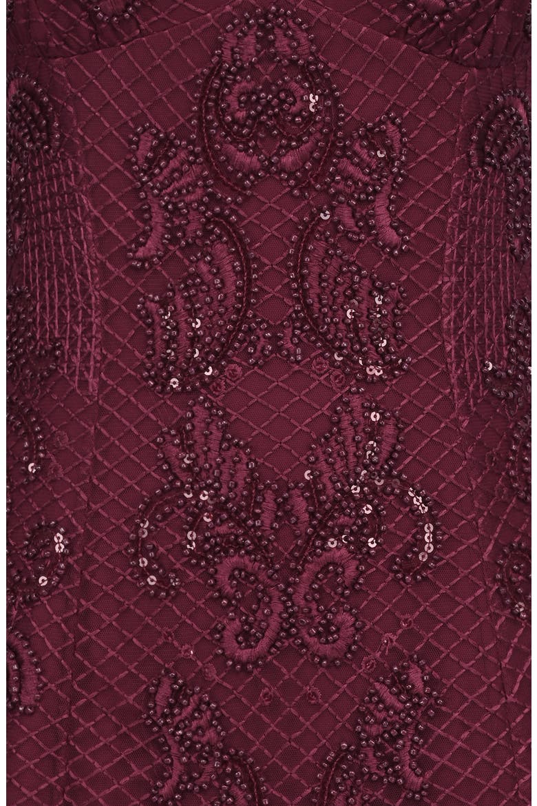 Catarina Beaded Minidress, Alternate, color, WINE