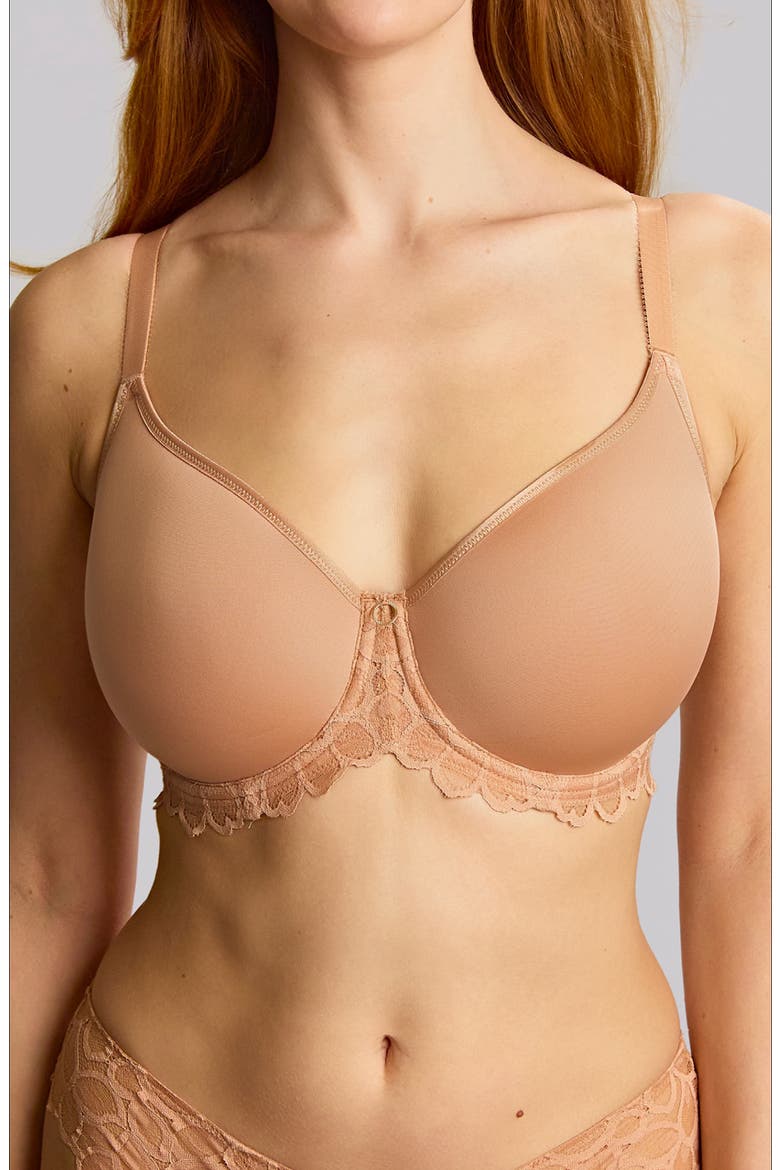 Allure Underwire Spacer T-Shirt Bra, Main, color, HONEY