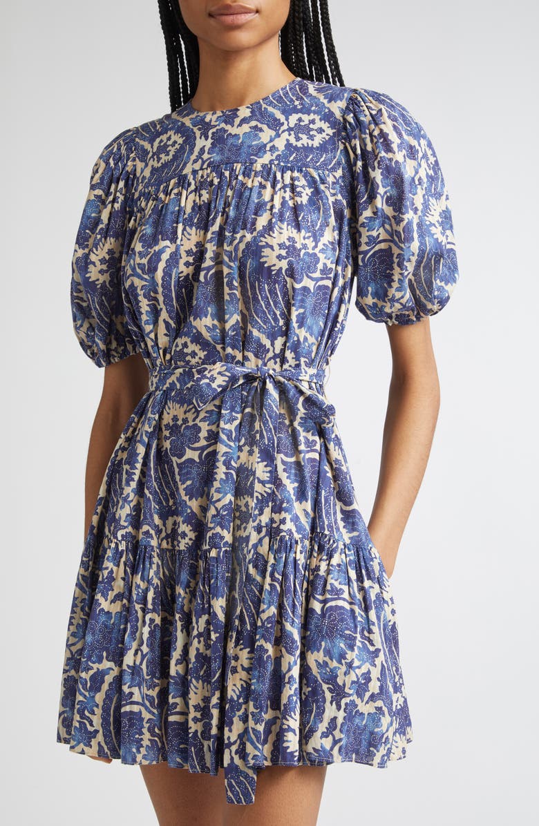 Ulla Johnson Rosalie Puff Sleeve Minidress, Alternate, color, Ocean