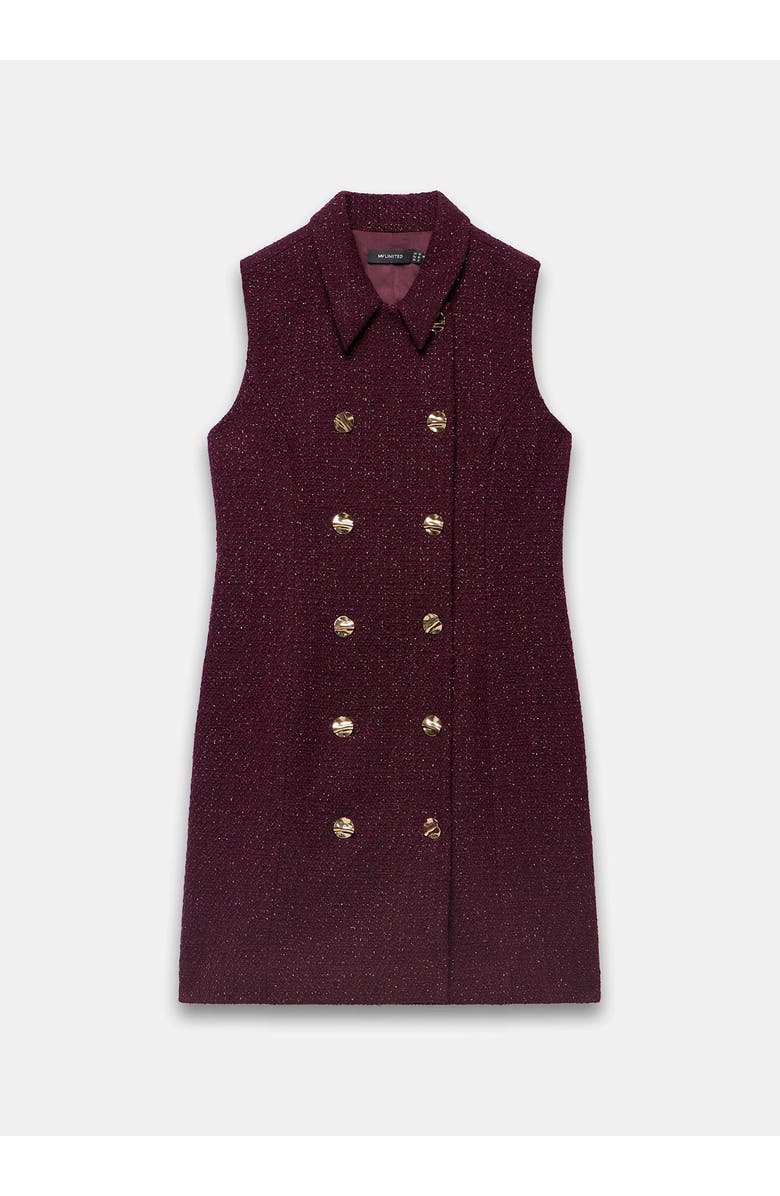 MINT VELVET Boucle Mini Shift Dress, Alternate, color, Burgundy