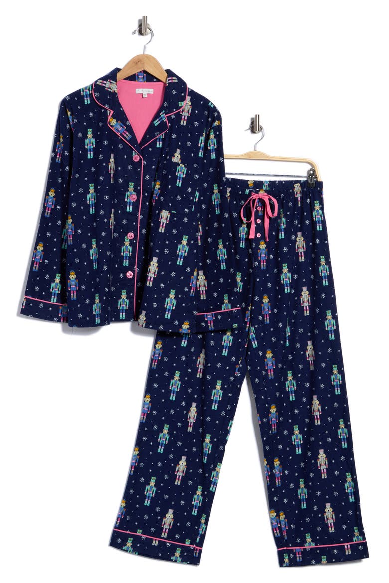 Flannel Pajamas, Main, color, NAVY