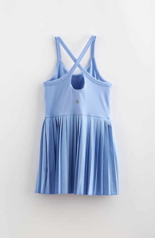 Zella Girl Kids' Perfect Match Pleated Dress In Blue Hydrangea