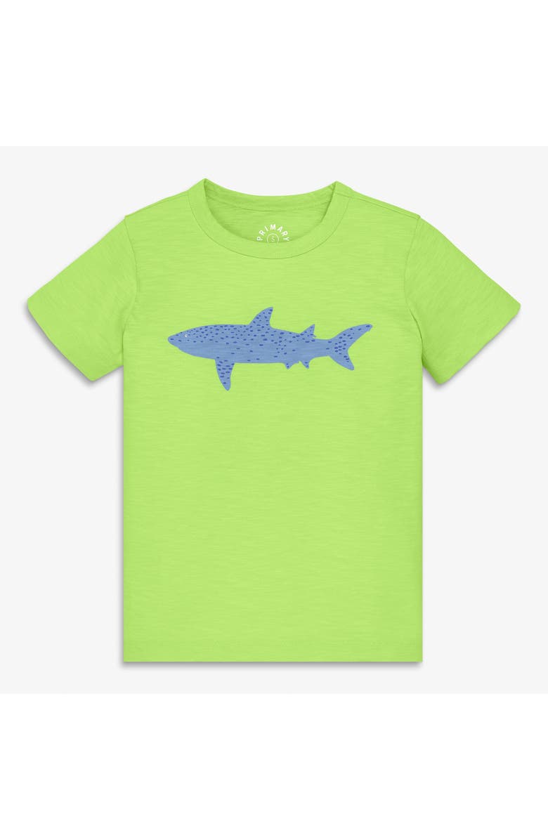 Primary Kids Shark Tee, Main, color, Lime Shark