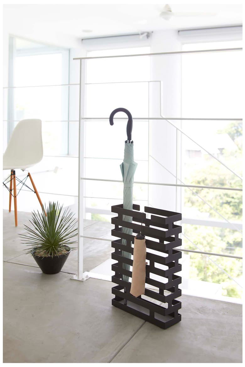 Rectangle Umbrella Stand, Alternate, color, BLACK